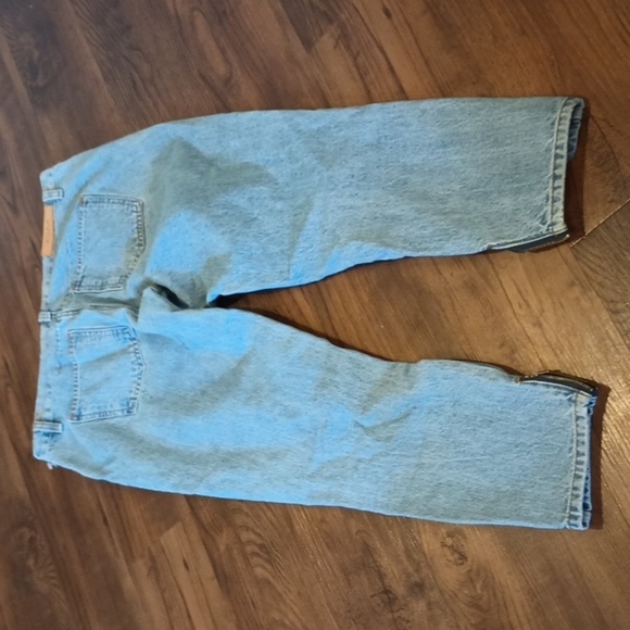 Objects Without Meaning Light Wash High Waisted Cropped Zipper Ankle Jeans A5 - Picture 6 of 6